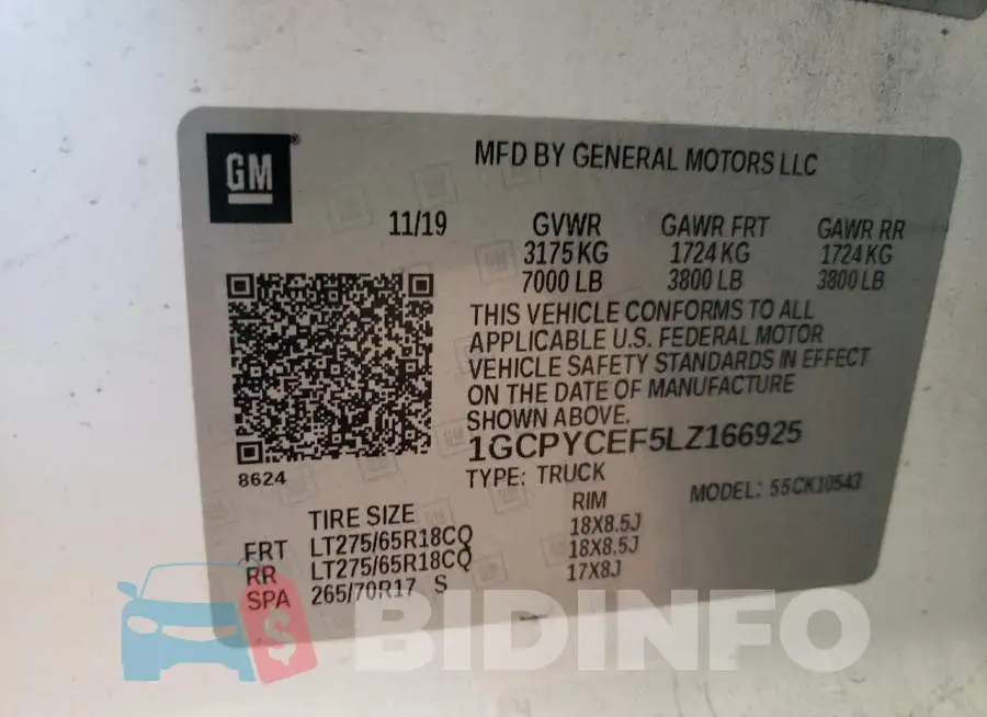 1GCPYCEF5LZ166925 Photo# 10
