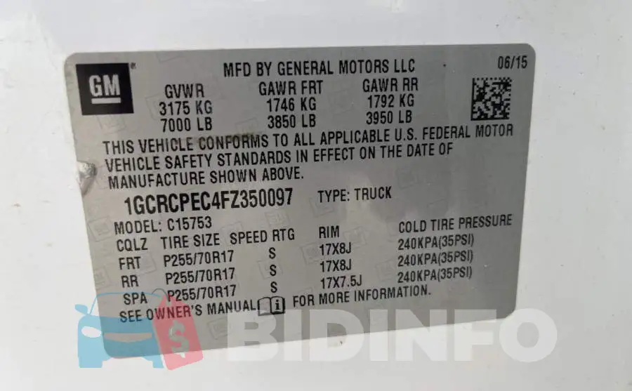 1GCRCPEC4FZ350097 Photo# 10