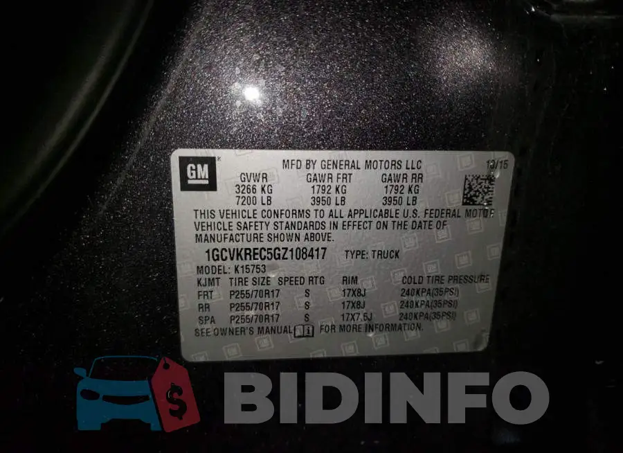 1GCVKREC5GZ108417 Photo# 12