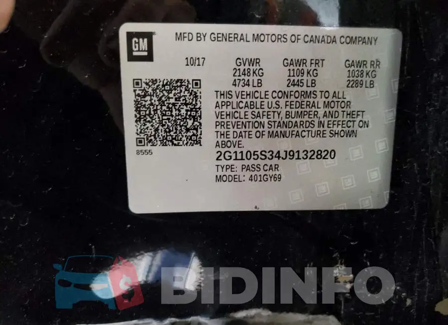 2G1105S34J9132820 Photo# 13