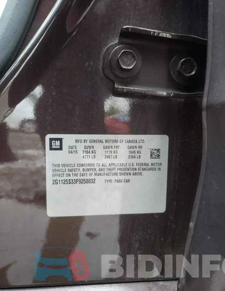 2G1125S33F9258832 Photo# 13