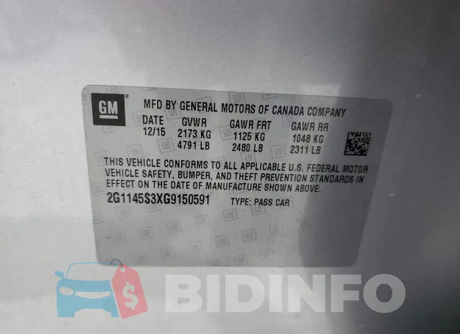 2G1145S3XG9150591 Photo# 10