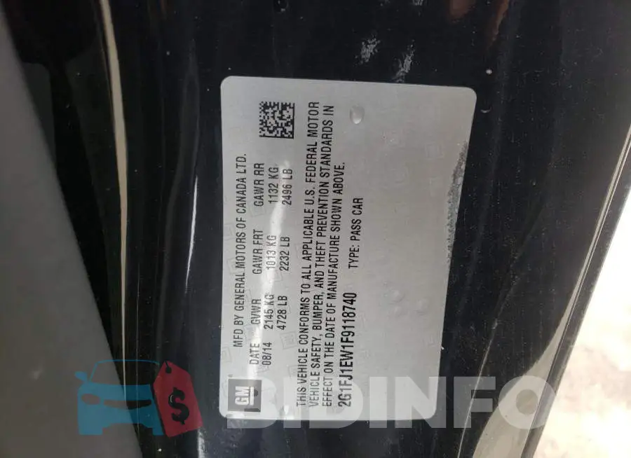 2G1FJ1EW1F9118740 Photo# 12