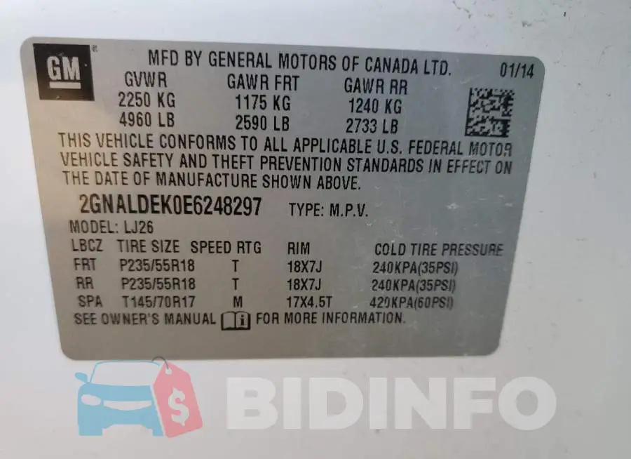 2GNALDEK0E6248297 Photo# 10