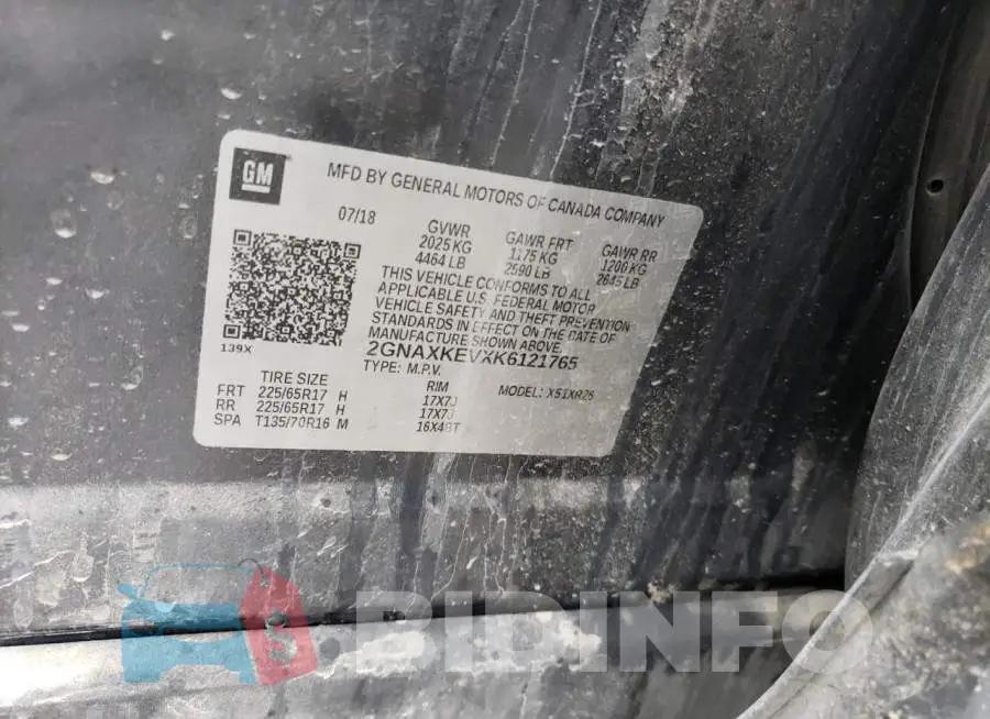 2GNAXKEVXK6121765 Photo# 10