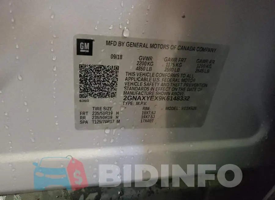 2GNAXYEX9K6148332 Photo# 13