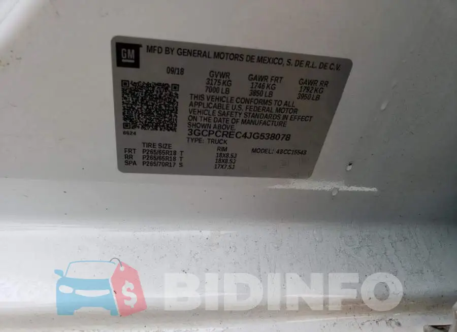 3GCPCREC4JG538078 Photo# 12