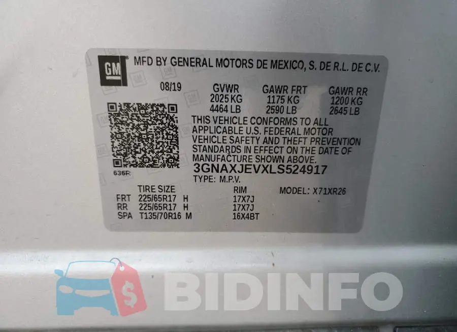 3GNAXJEVXLS524917 Photo# 13
