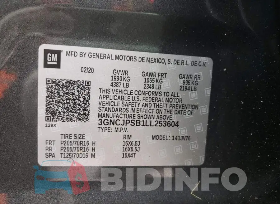 3GNCJPSB1LL253604 Photo# 14