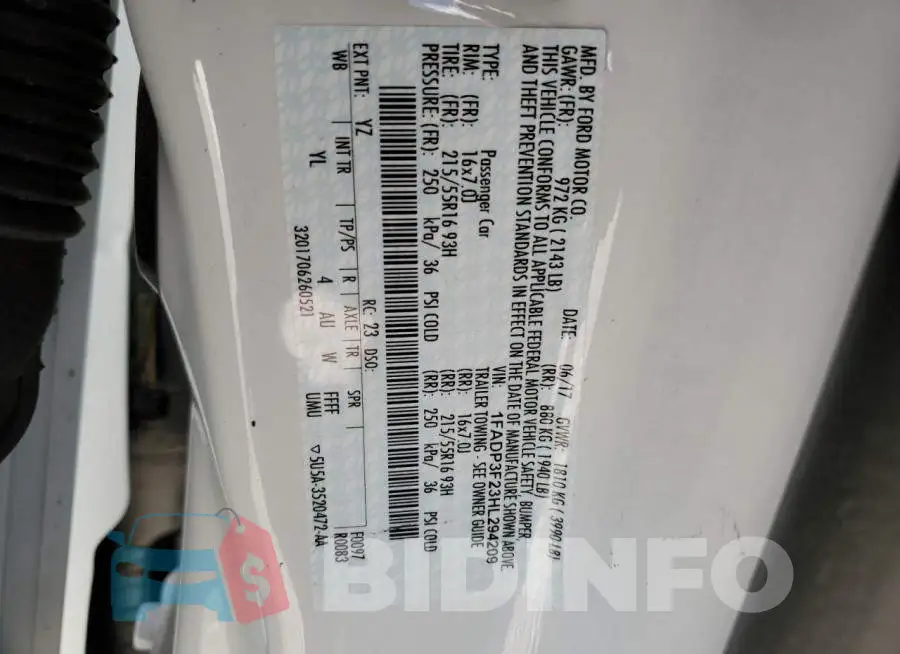 1FADP3F23HL294209 Photo# 12
