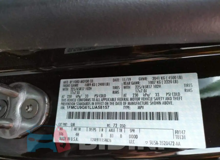 1FMCU9G61LUA58157 Photo# 13