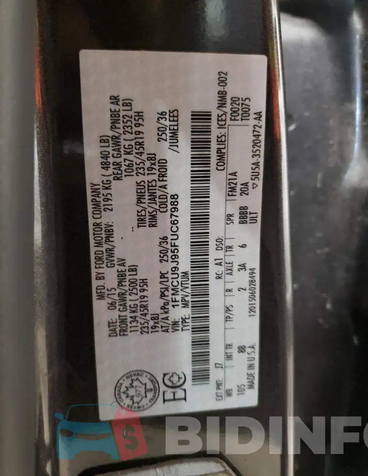 1FMCU9J95FUC67988 Photo# 13