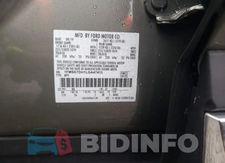 1FMSK7DH1LGA47413 Photo# 13
