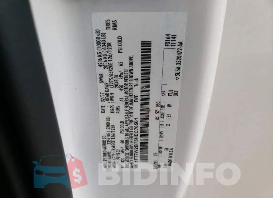 1FT7W2BT5HEC76561 Photo# 13