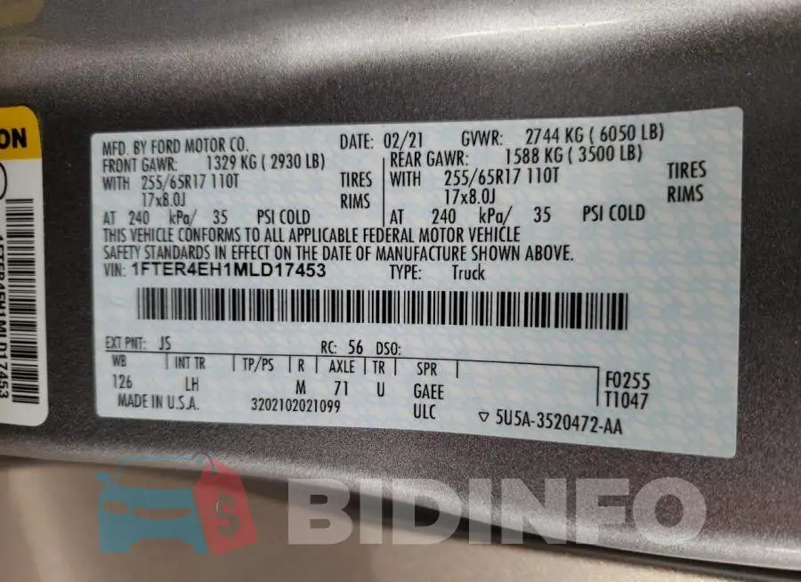 1FTER4EH1MLD17453 Photo# 13