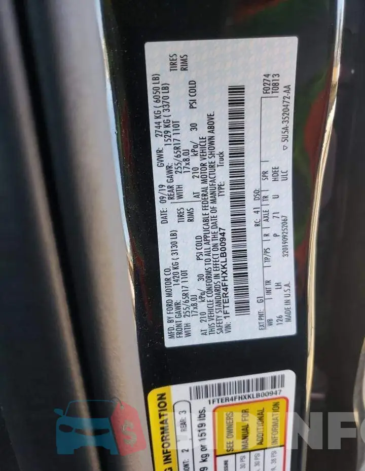 1FTER4FHXKLB00947 Photo# 10