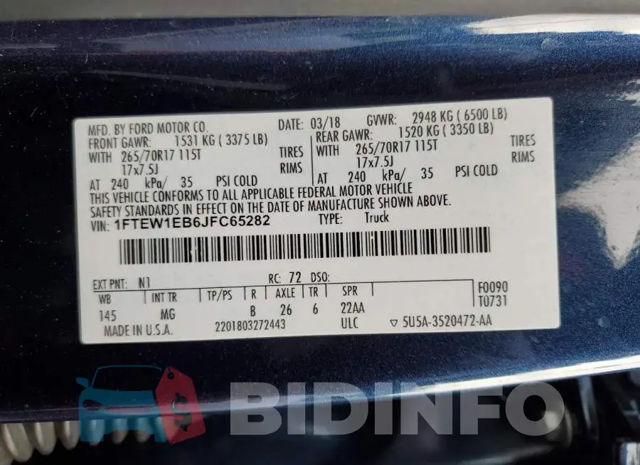 1FTEW1EB6JFC65282 Photo# 12