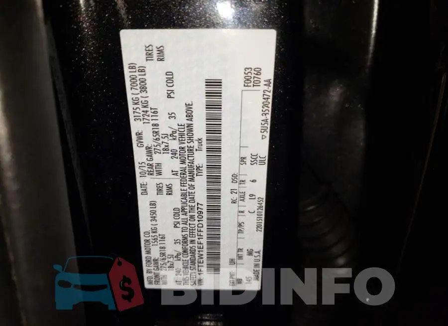 1FTEW1EF1FFD10977 Photo# 12