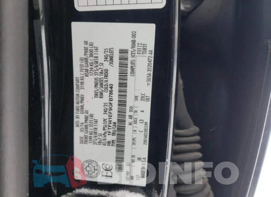 1FTFW1EF9GFB78640 Photo# 10