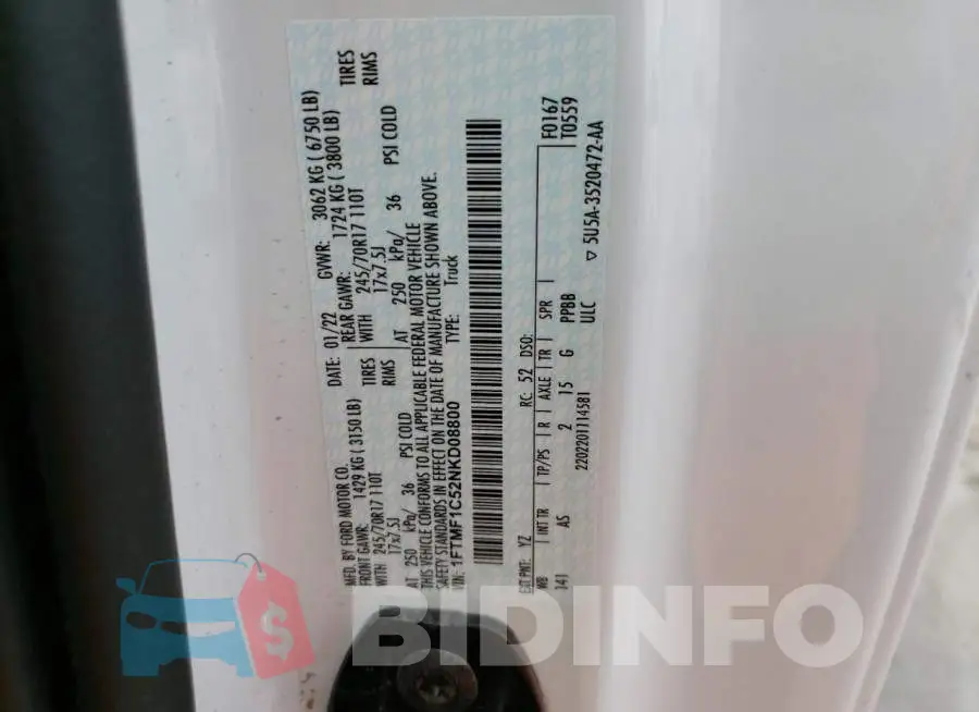 1FTMF1C52NKD08800 Photo# 12