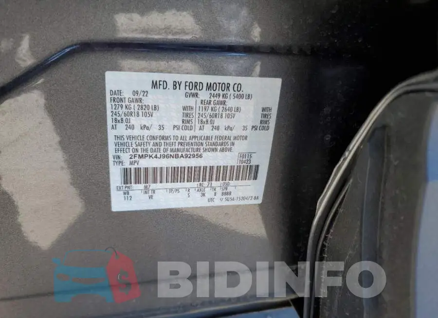2FMPK4J96NBA92956 Photo# 13
