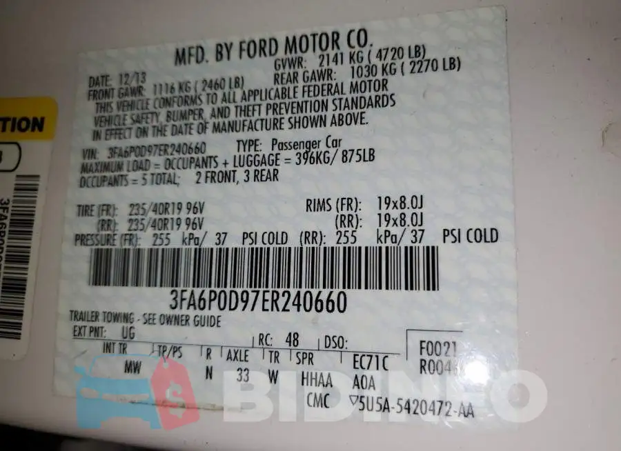 3FA6P0D97ER240660 Photo# 12