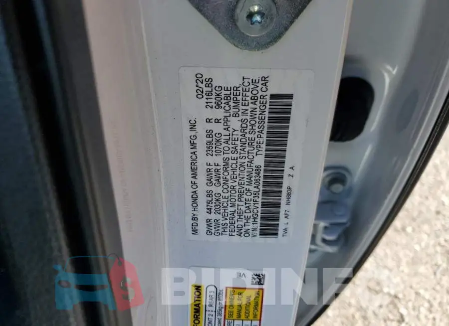 1HGCV1F35LA063486 Photo# 12