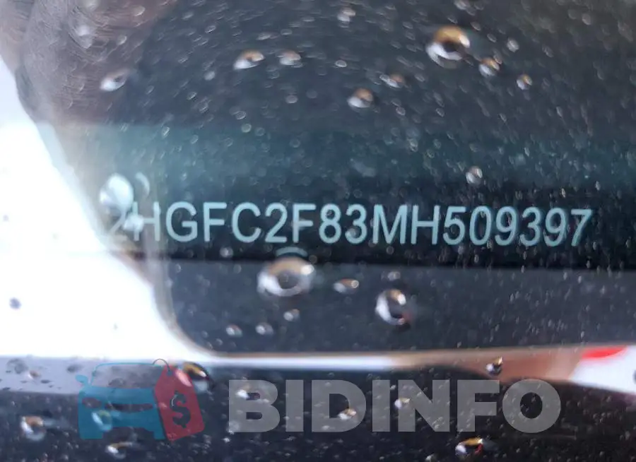 2HGFC2F83MH509397 Photo# 12