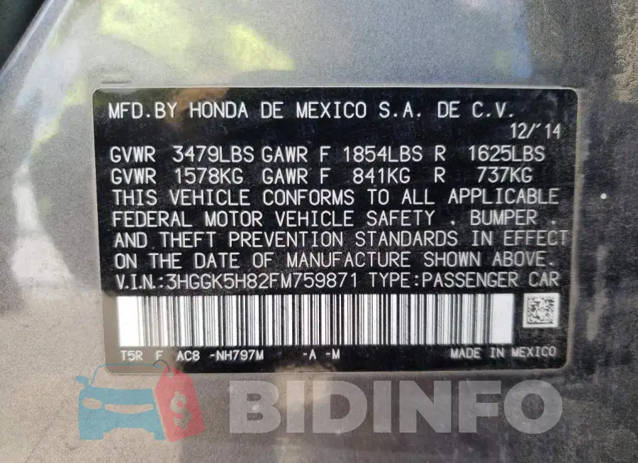 3HGGK5H82FM759871 Photo# 10