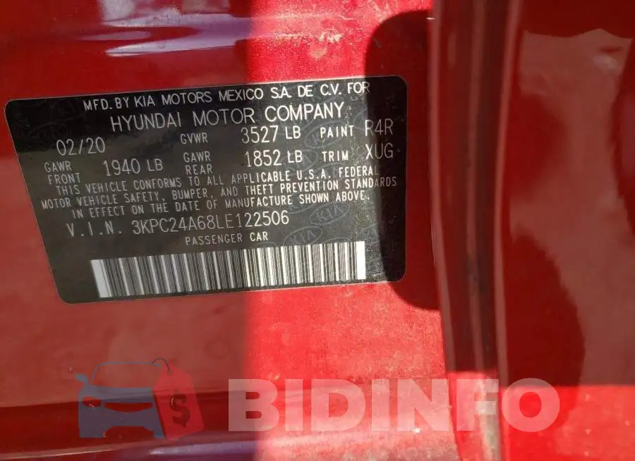 3KPC24A68LE122506 Photo# 12