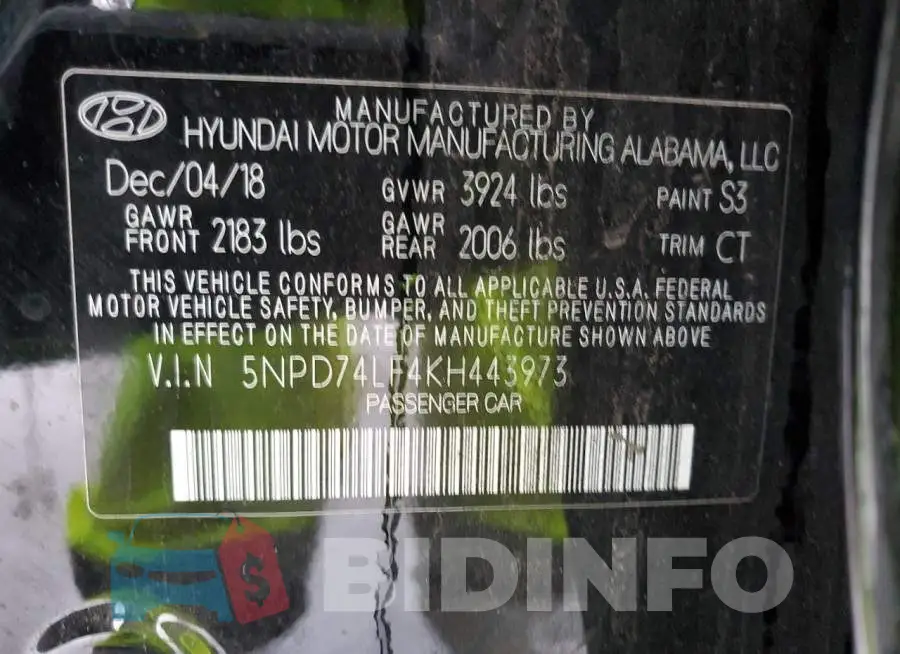 5NPD74LF4KH443973 Photo# 12