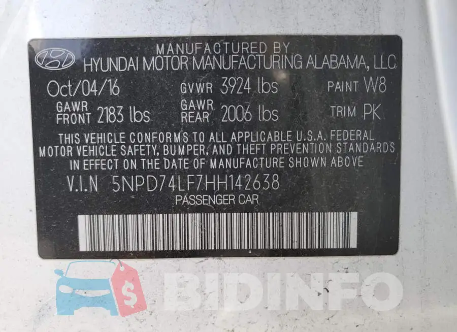 5NPD74LF7HH142638 Photo# 12