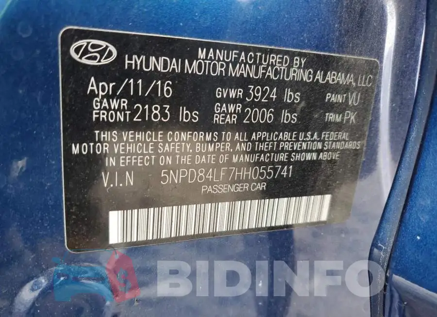 5NPD84LF7HH055741 Photo# 12