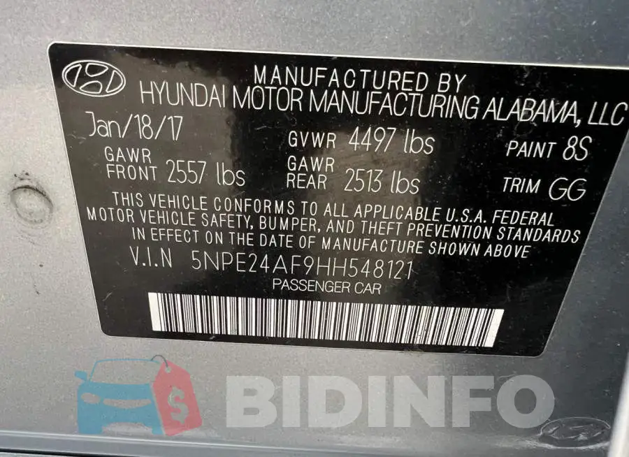 5NPE24AF9HH548121 Photo# 10