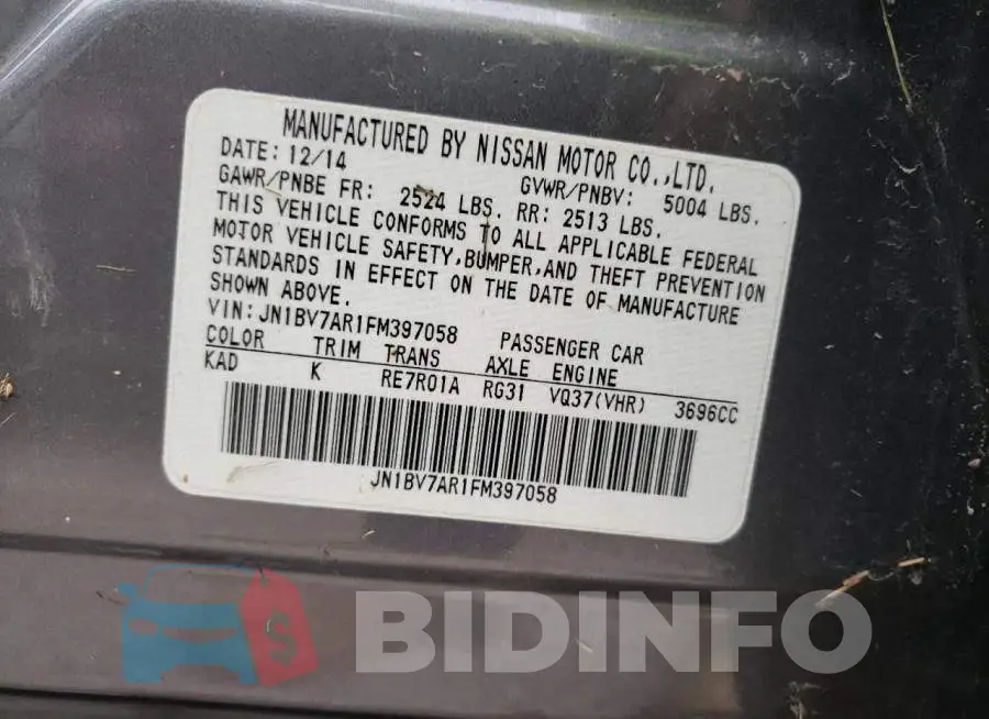 JN1BV7AR1FM397058 Photo# 10