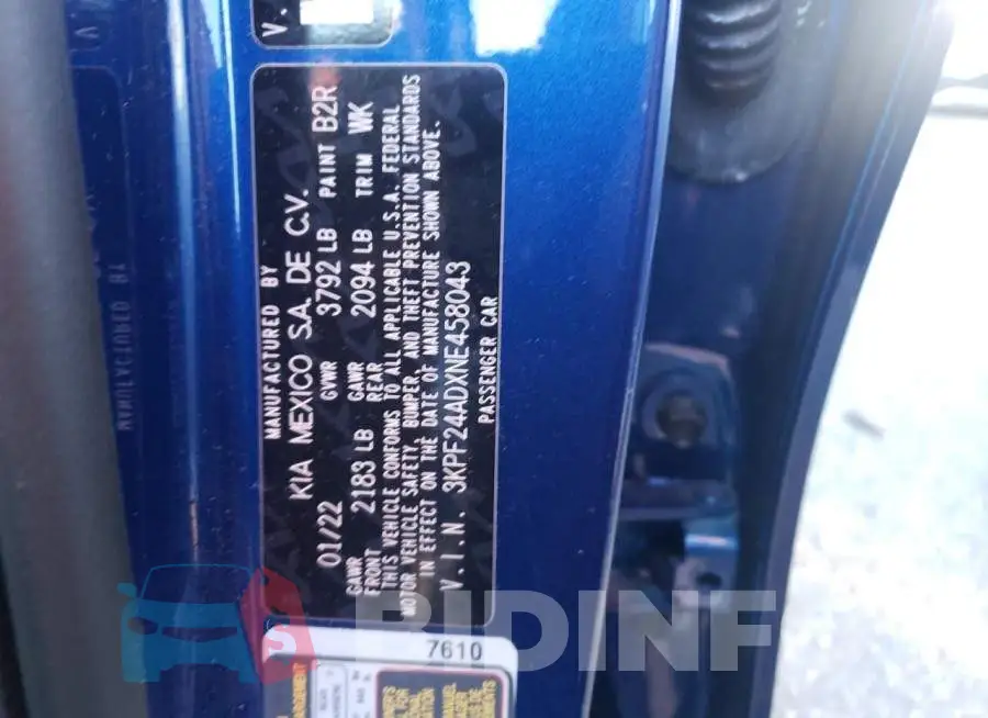 3KPF24ADXNE458043 Photo# 12