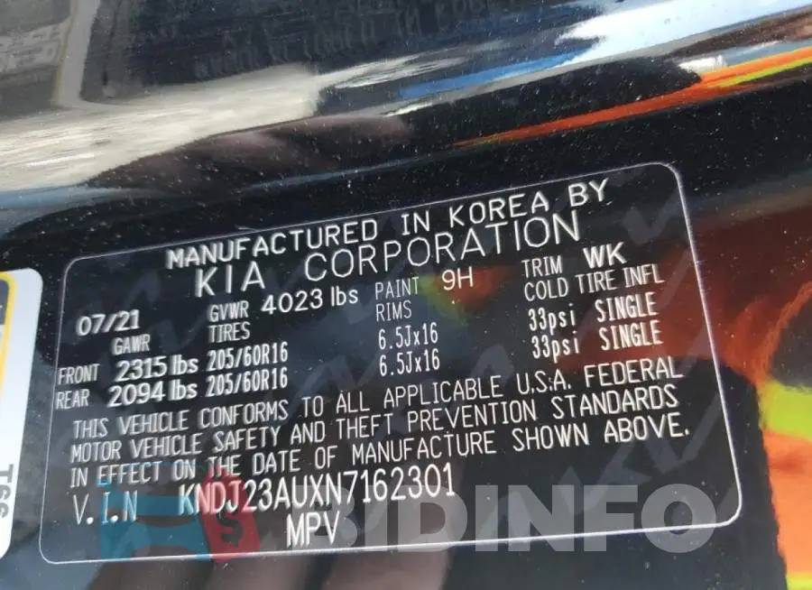 KNDJ23AUXN7162301 Photo# 12