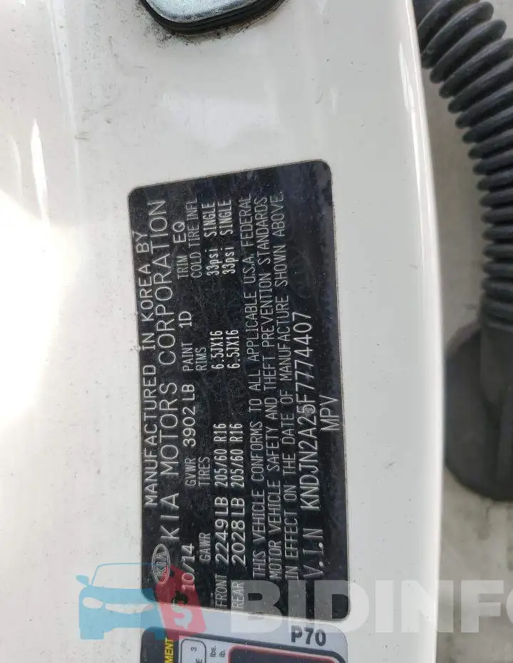 KNDJN2A25F7774407 Photo# 12