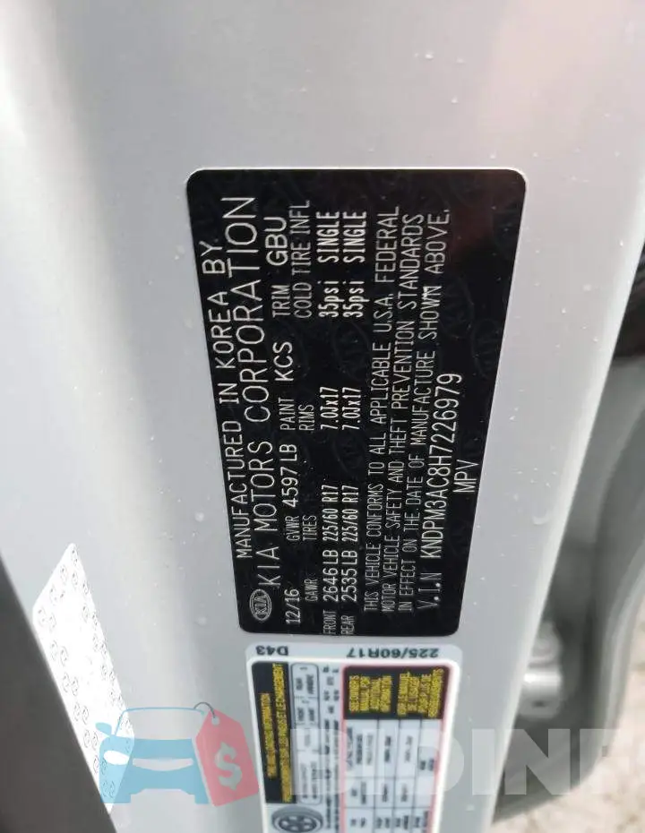 KNDPM3AC8H7226979 Photo# 12