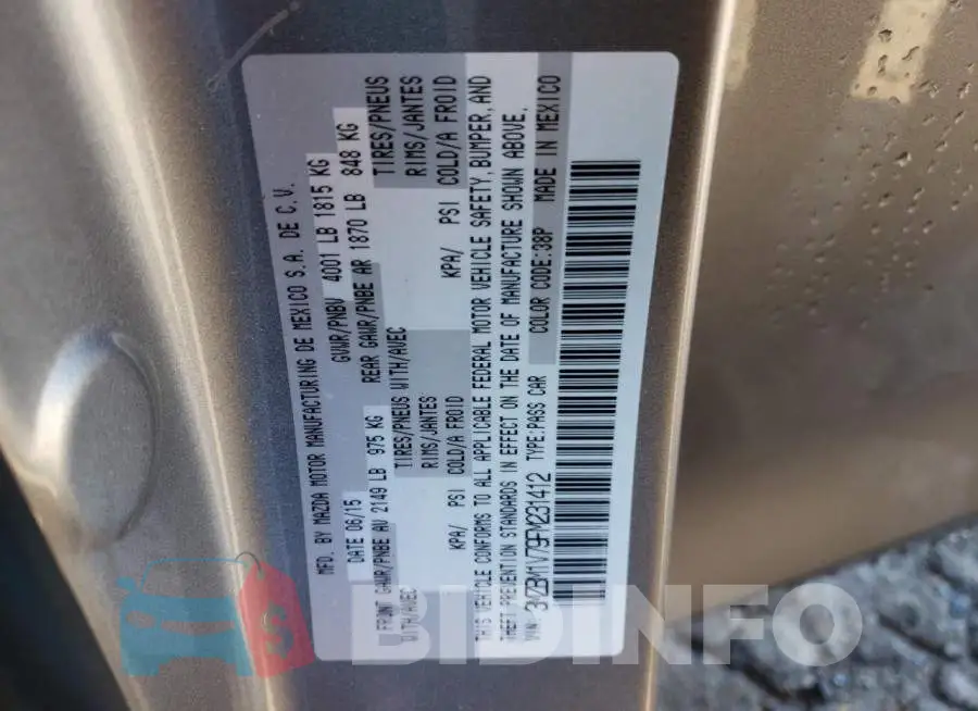 3MZBM1V79FM231412 Photo# 12
