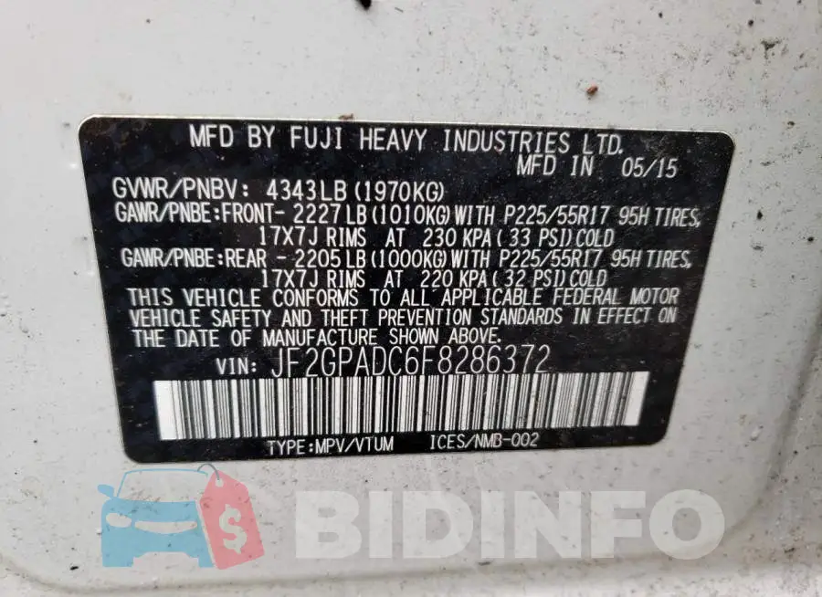 JF2GPADC6F8286372 Photo# 12