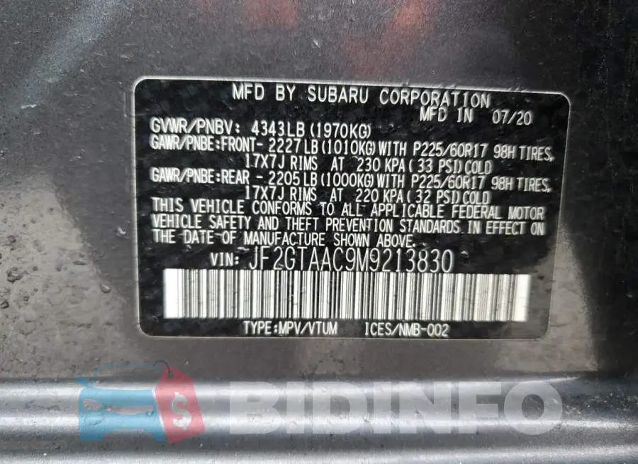 JF2GTAAC9M9213830 Photo# 12