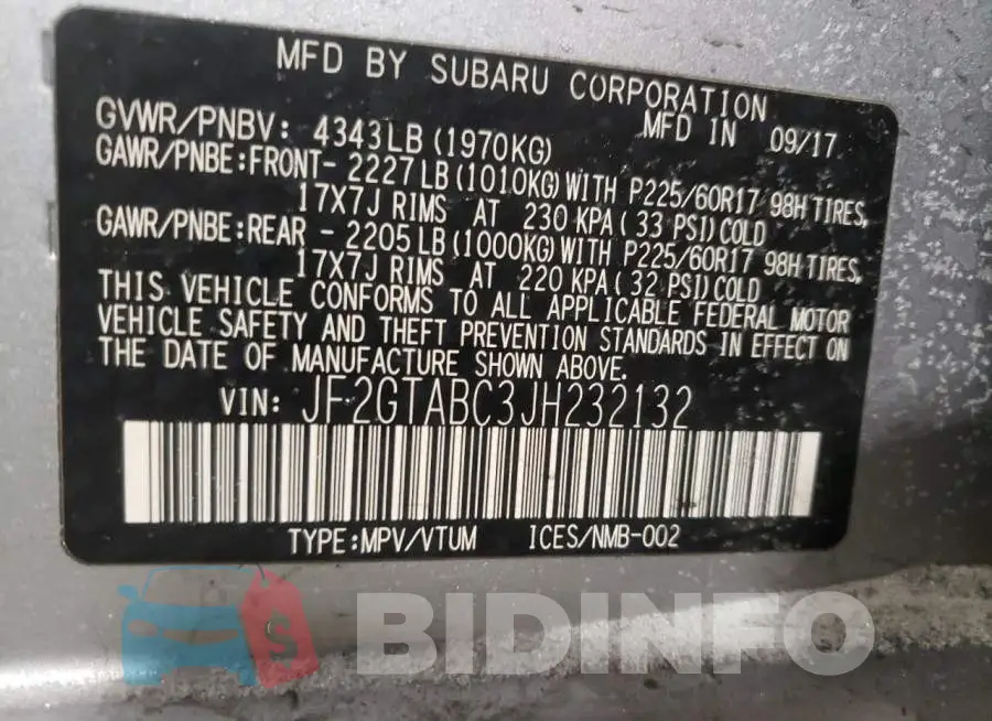 JF2GTABC3JH232132 Photo# 13