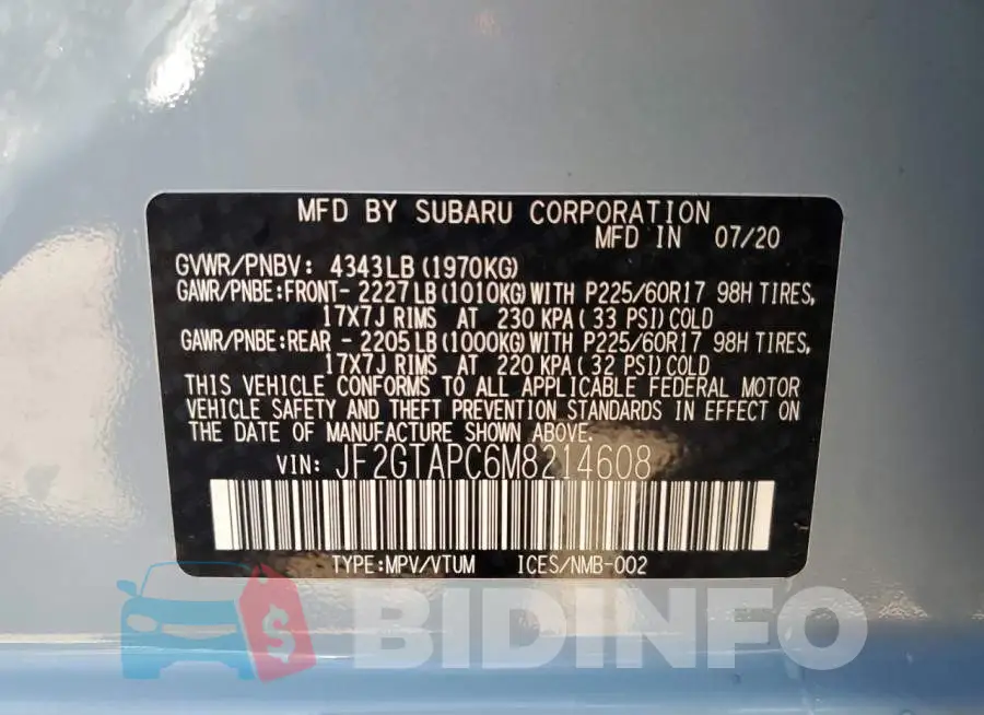 JF2GTAPC6M8214608 Photo# 13