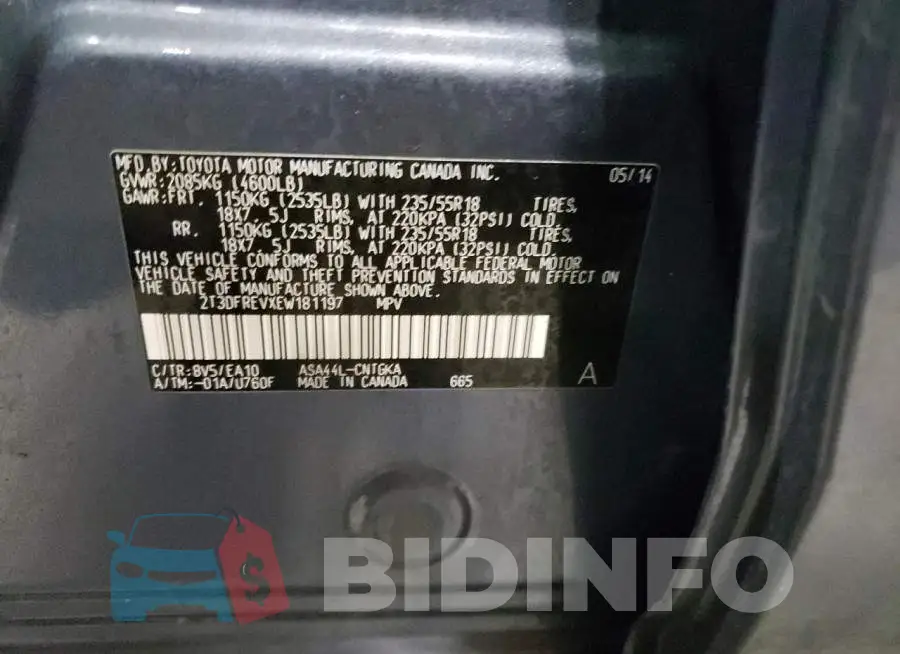 2T3DFREVXEW181197 Photo# 13