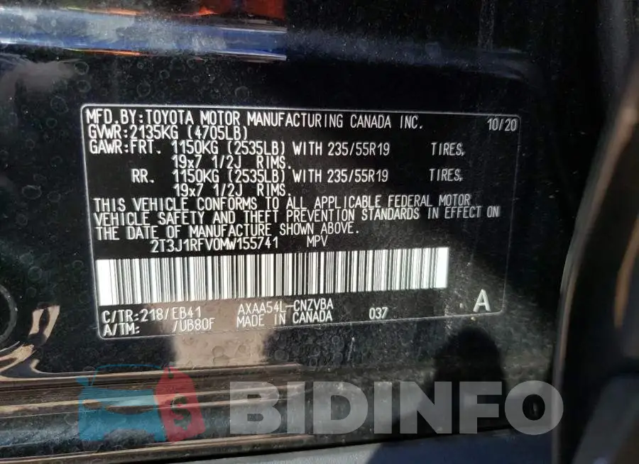 2T3J1RFV0MW155741 Photo# 13