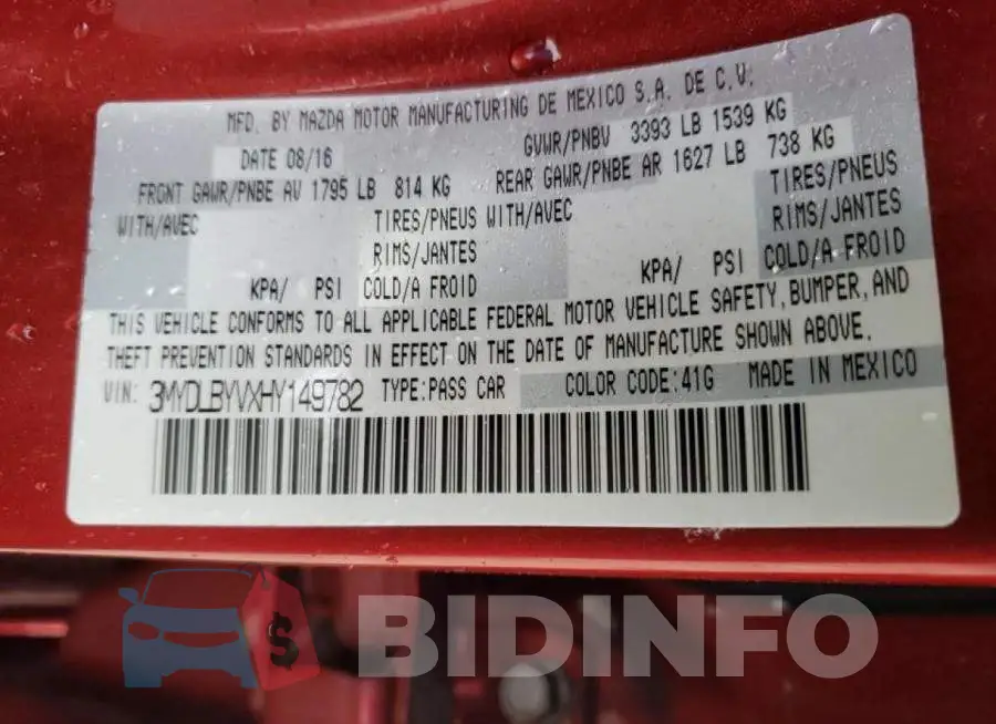 3MYDLBYVXHY149782 Photo# 12