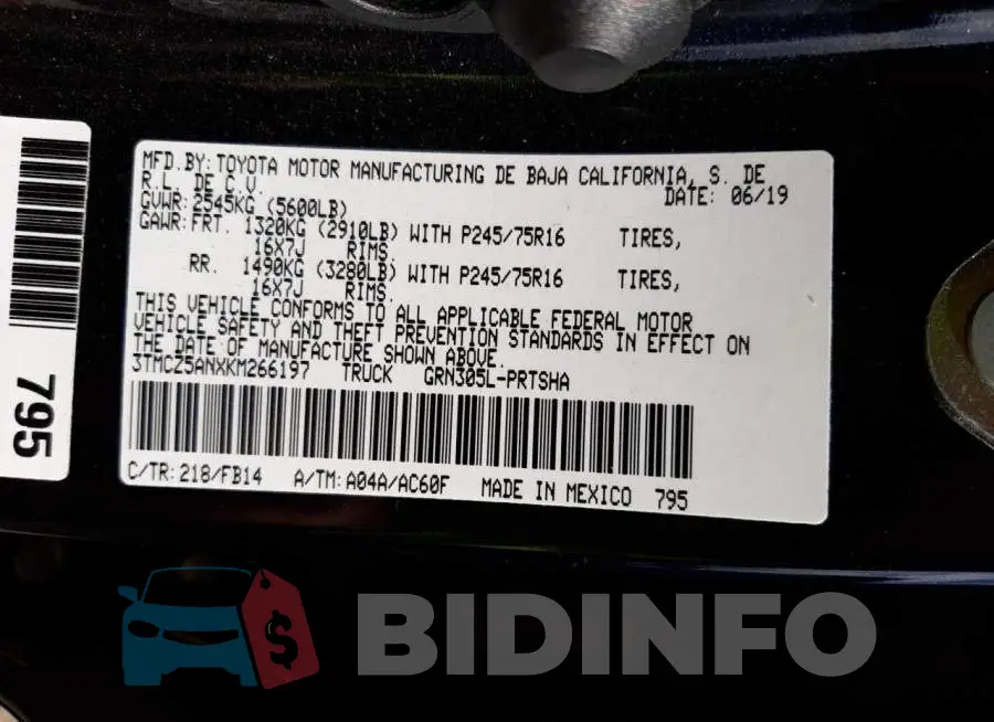 3TMCZ5ANXKM266197 Photo# 10