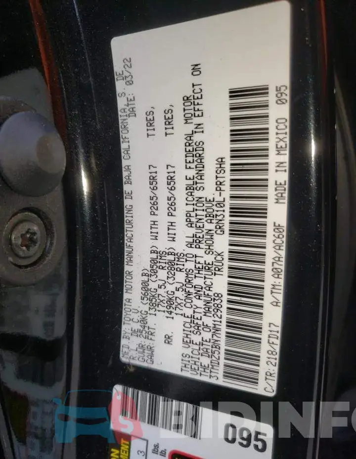 3TMDZ5BN7NM129838 Photo# 10