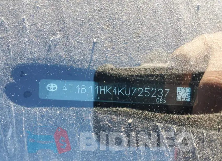 4T1B11HK4KU725237 Photo# 12